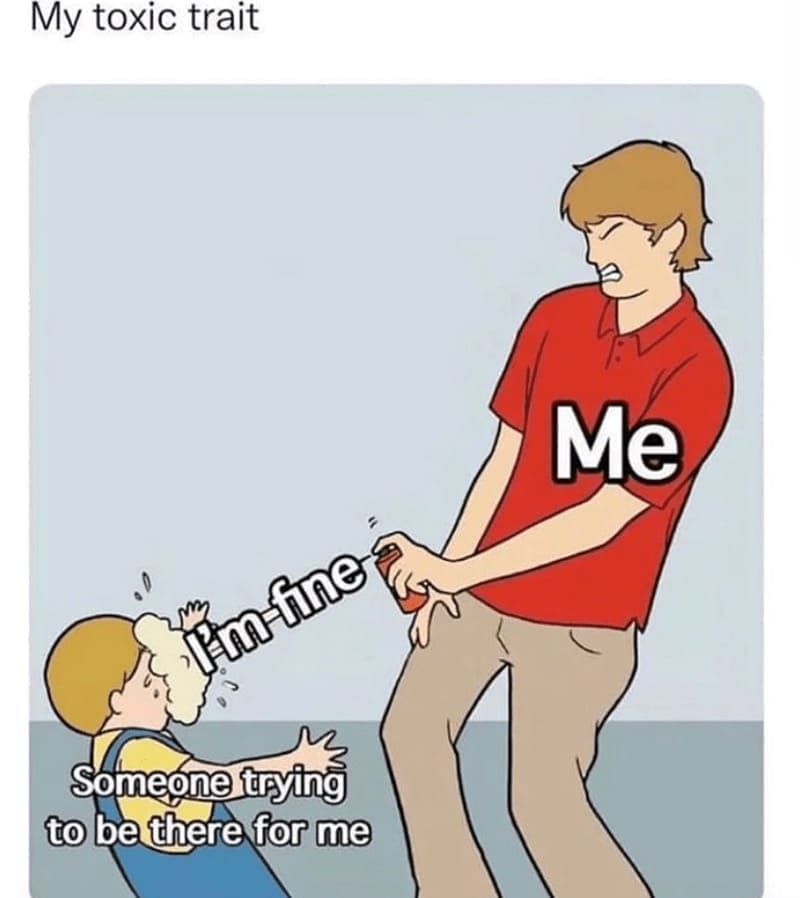 introvert memes My toxic trait Me Someone trying to be there for me