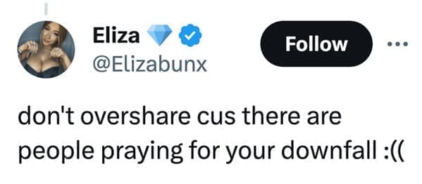 loudest lesson don't overshare cus there are people praying for your downfall