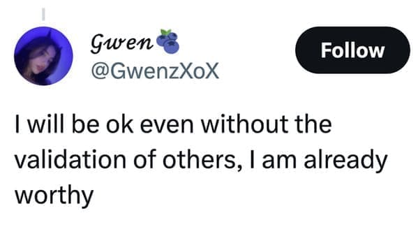 loudest lesson I will be ok even without the validation of others, I am already worthy