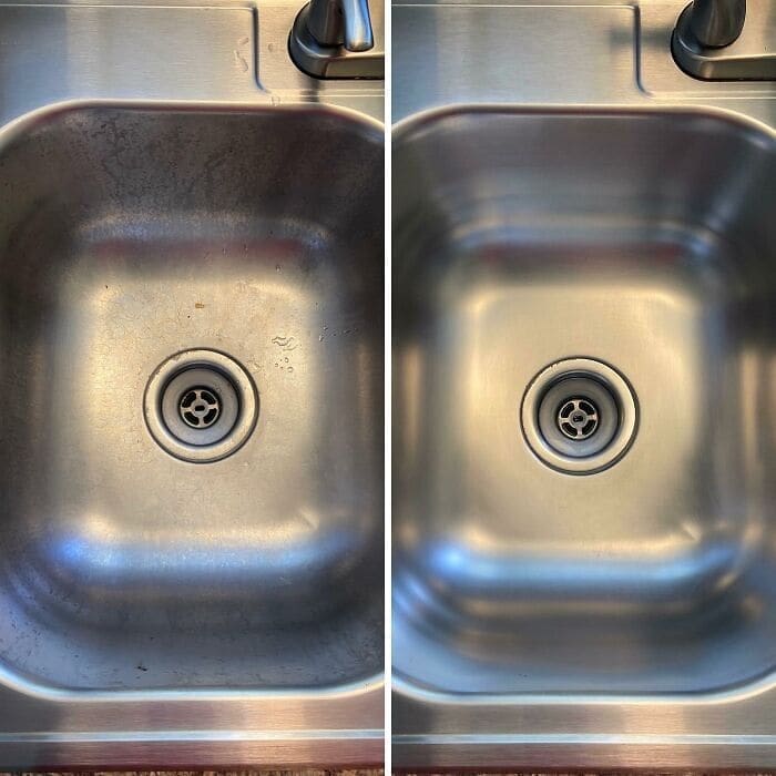Before and After Cleaning Pics kitchen sink