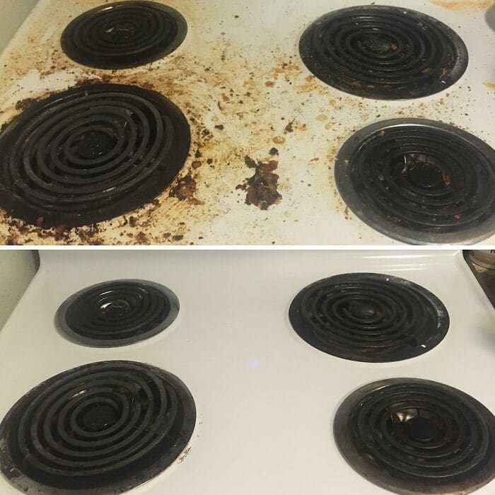 Before and After Cleaning Pics oven burners