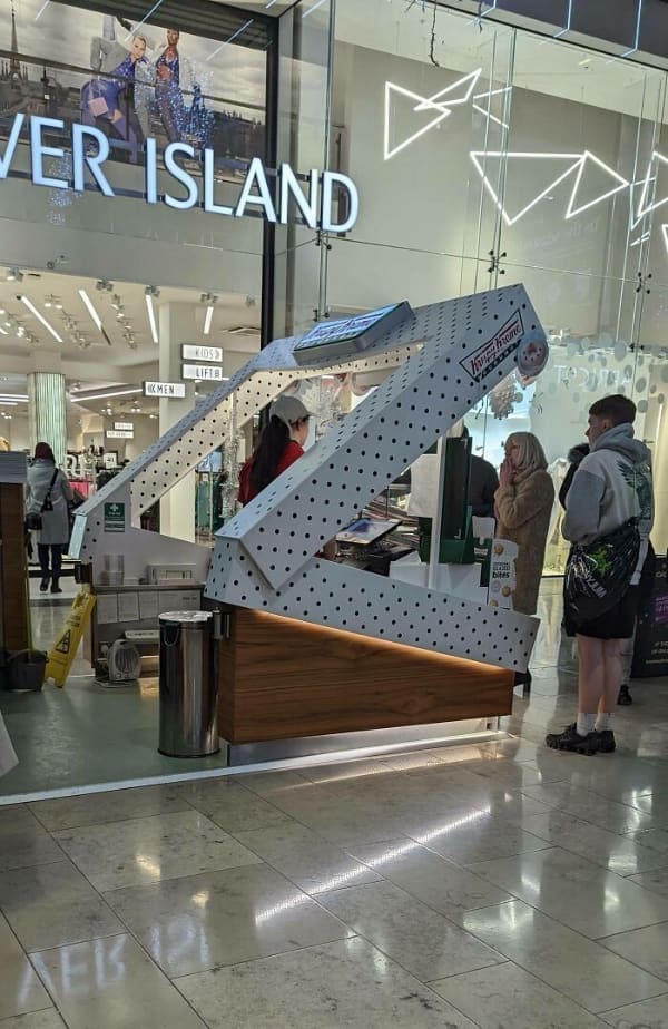 Clever Designs kripy kreme kiosk donut box