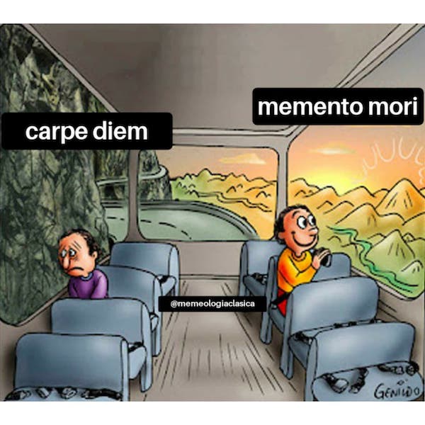 cozy meme memento mori carpe diem