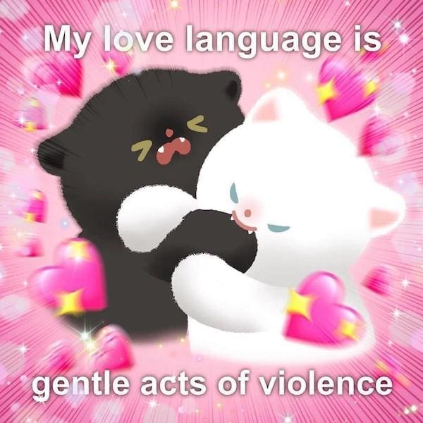 Dirty memes My love language is gentle acts of violence