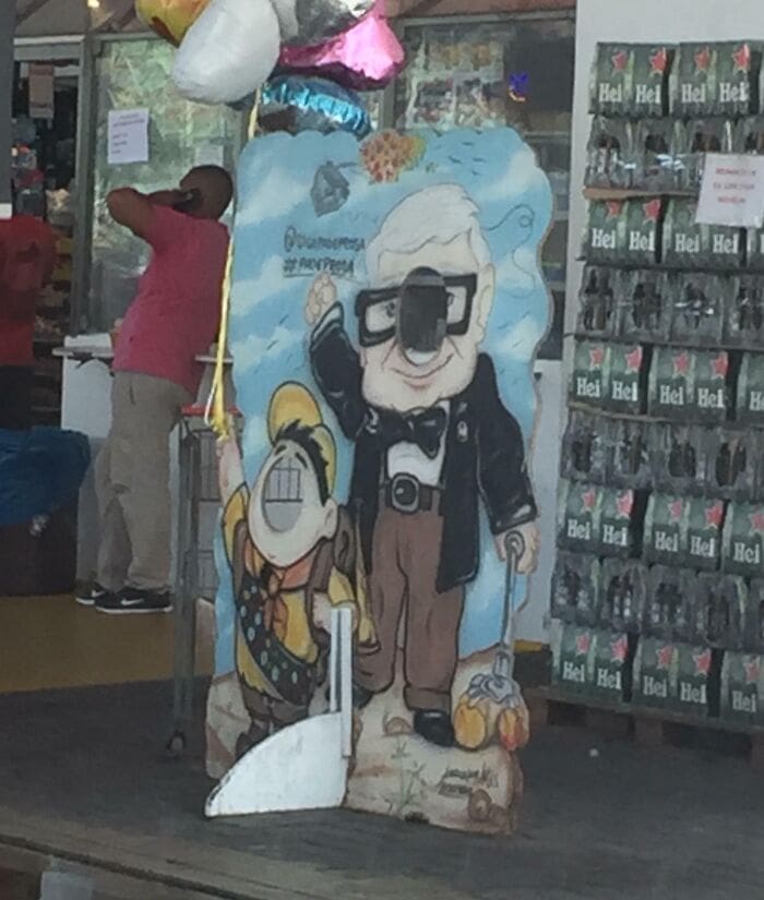 Funny face cutouts Disneys up