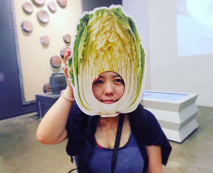 Funny face cutouts Brussel sprout