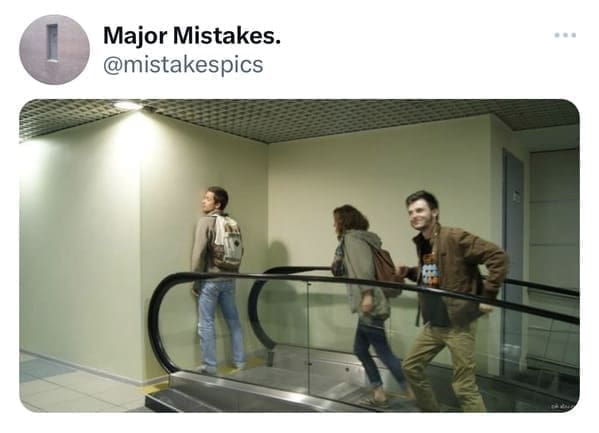 funny fails moving walkway to wall