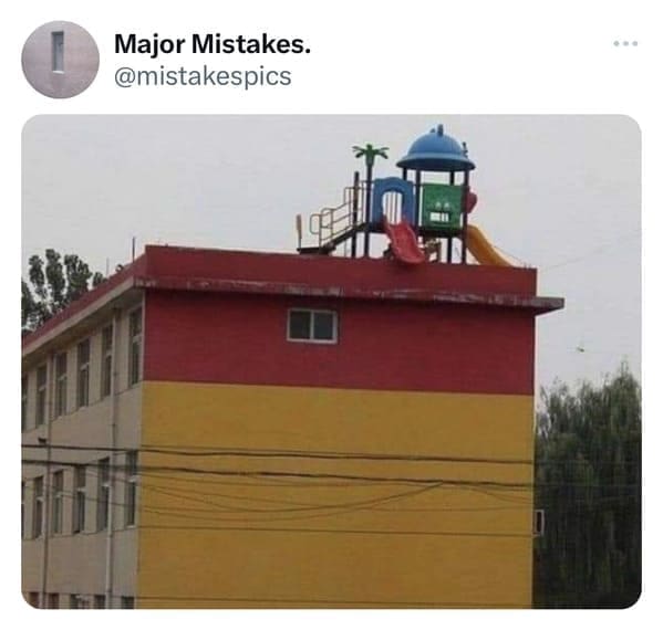 funny fails playground on roof
