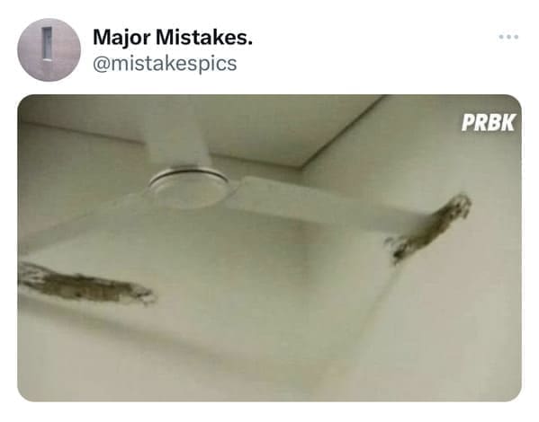 funny fails fan blade stuck in wall