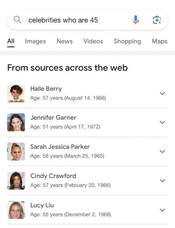 funny pics celebrities who are 45