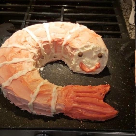 funny pics shrimp cake