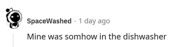 hamster death Mine was somhow in the dishwasher