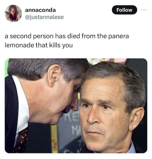 Panera charged lemonade memes a second person has died from the panera lemonade that kills you