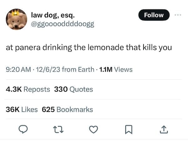 Panera charged lemonade memes at panera drinking the lemonade that kills you