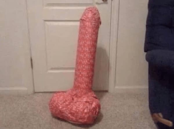 phallic Christmas decorations