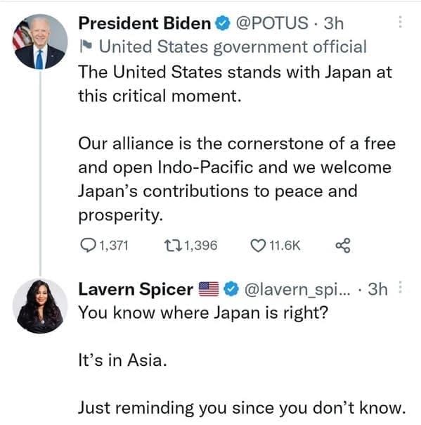 Posted cringe The United States stands with Japan at this critical moment. Our alliance is the cornerstone of a free and open Indo-Pacific and we welcome Japan's contributions to peace and prosperity.