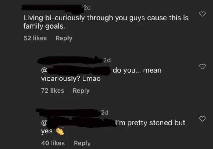 shattered confidence Living bi-curiously through you guys cause this is family goals.