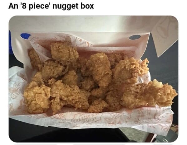 Weird customer requests An '8 piece' nugget box