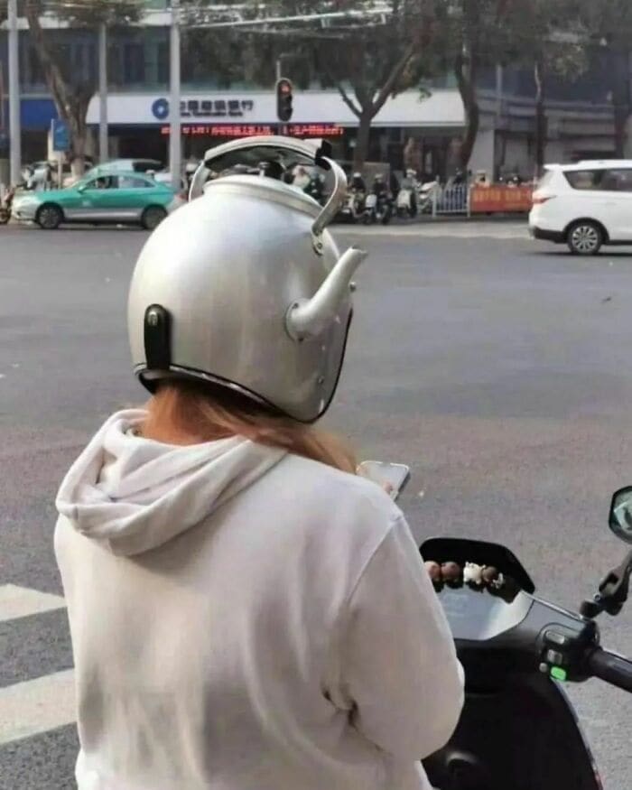 Weird Hats tea pot helmet