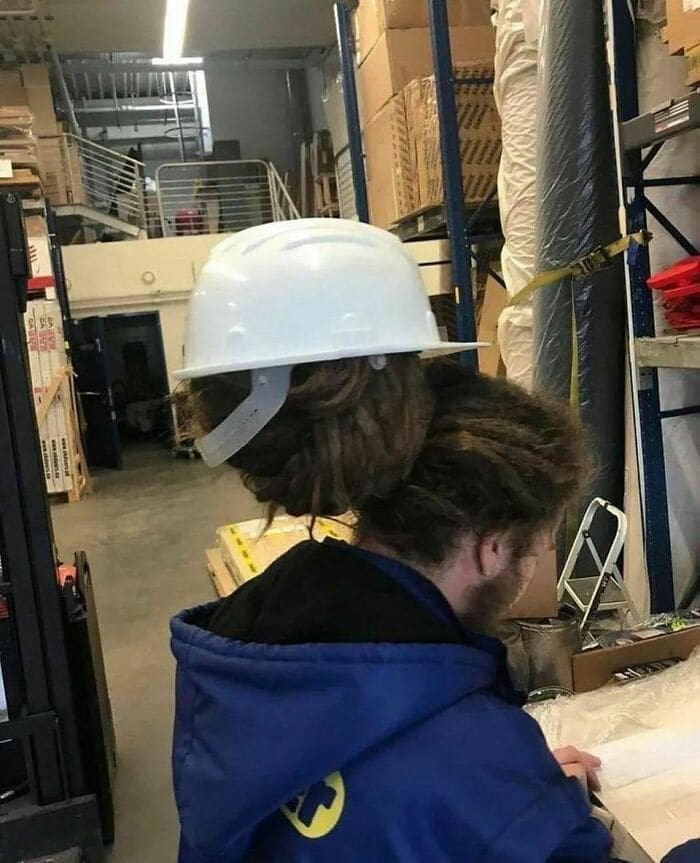 Weird Hats hard hat on dress