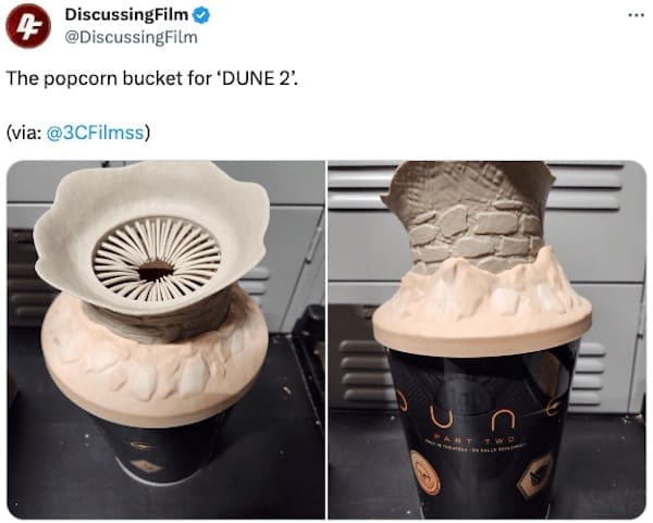 Dune 2 popcorn bucket memes The popcorn bucket for 'DUNE 2'.
