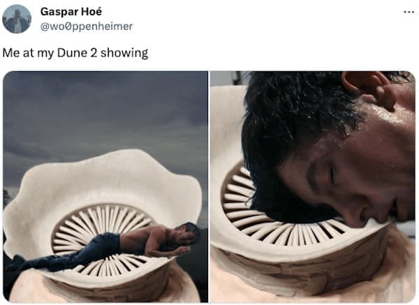 Dune 2 popcorn bucket memes Me at my Dune 2 showing
