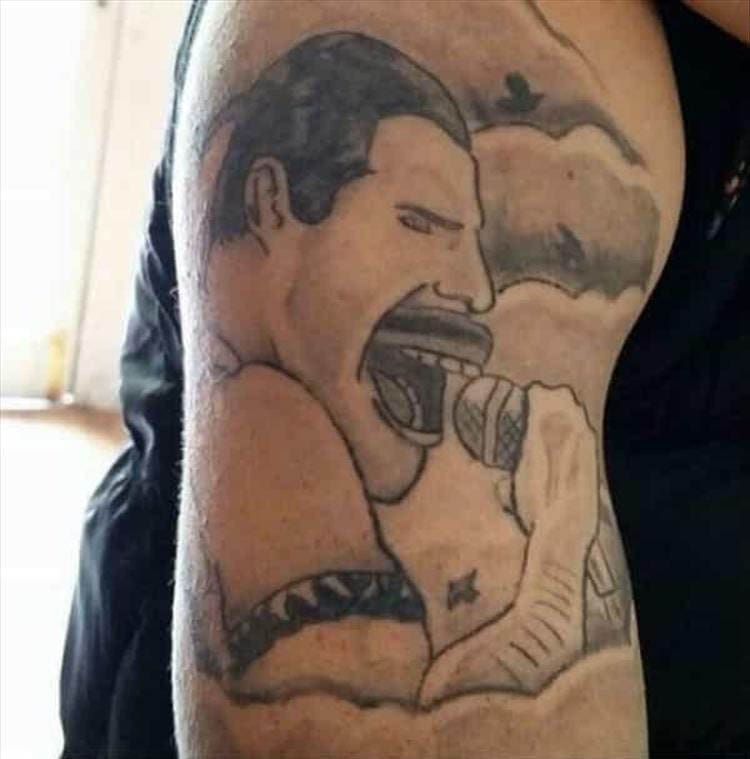 Bad tattoos Freddie mercury