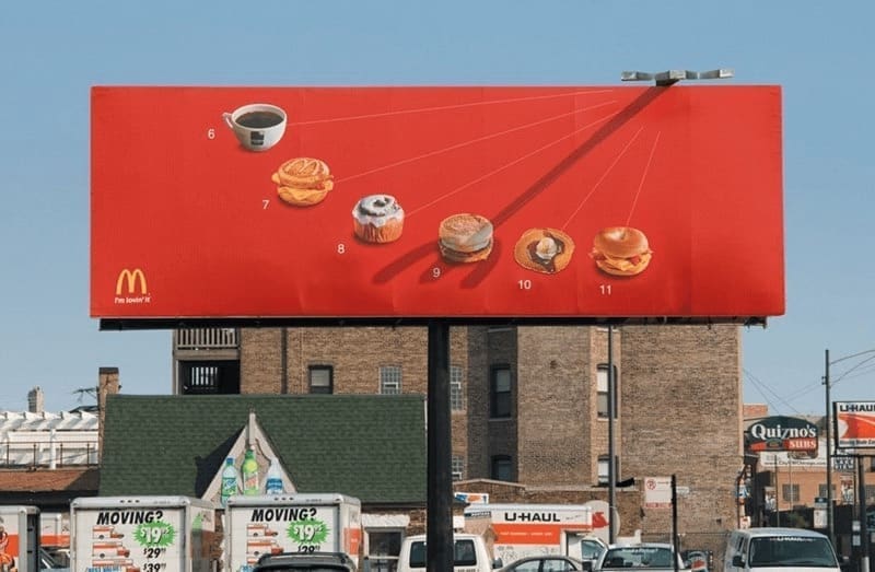 Best Design Ideas McDonalds breakfast sun dial billboard