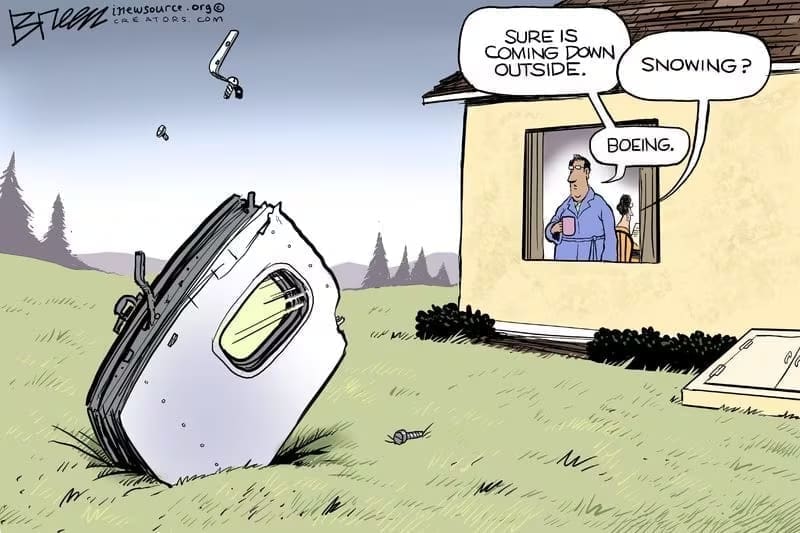 Boeing memes SURE IS COMING DOWN OUTSIDE. SNOWING? BOEING.