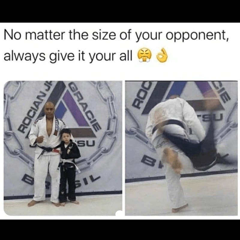 No matter the size of your opponent, always give it your all