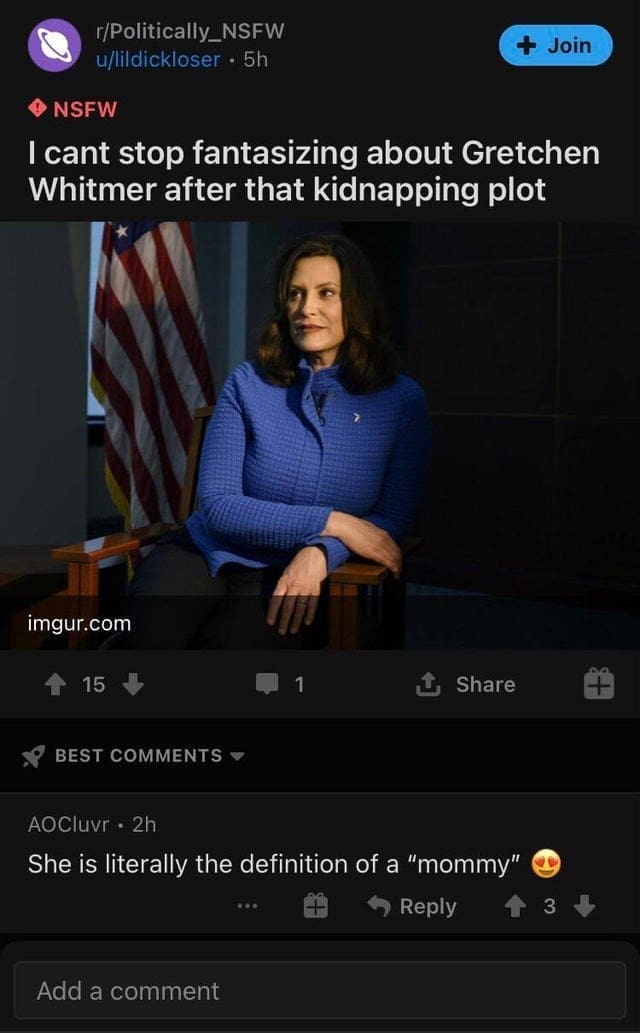 Cringe memes I cant stop fantasizing about Gretchen Whitmer after that kidnapping plot