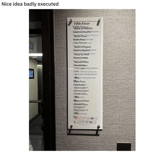 design fails, interior disasters