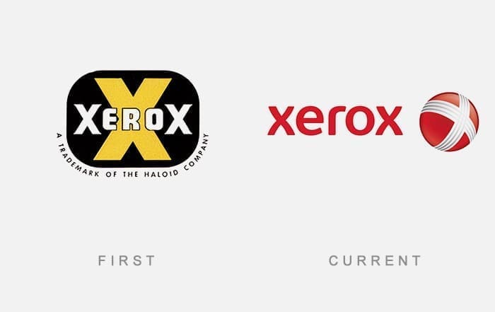Famous Logos Then and Now Xerox