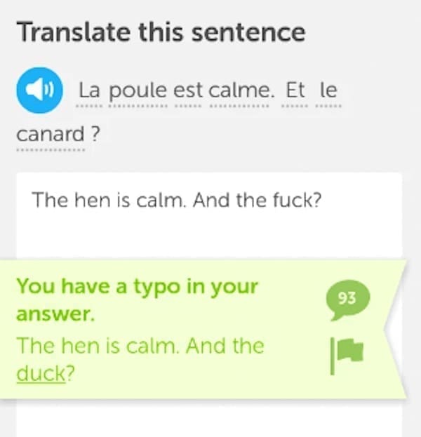 Funny autocorrect fails The hen is calm. And the
