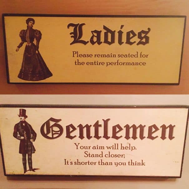funny bathroom signs, witty toilet signs