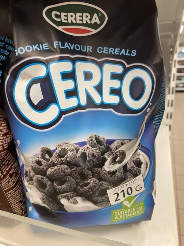 Funny knockoff brands COOKIE FLAVOUR CEREALS CEREO