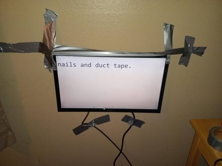 funny memes nails and duct tape.