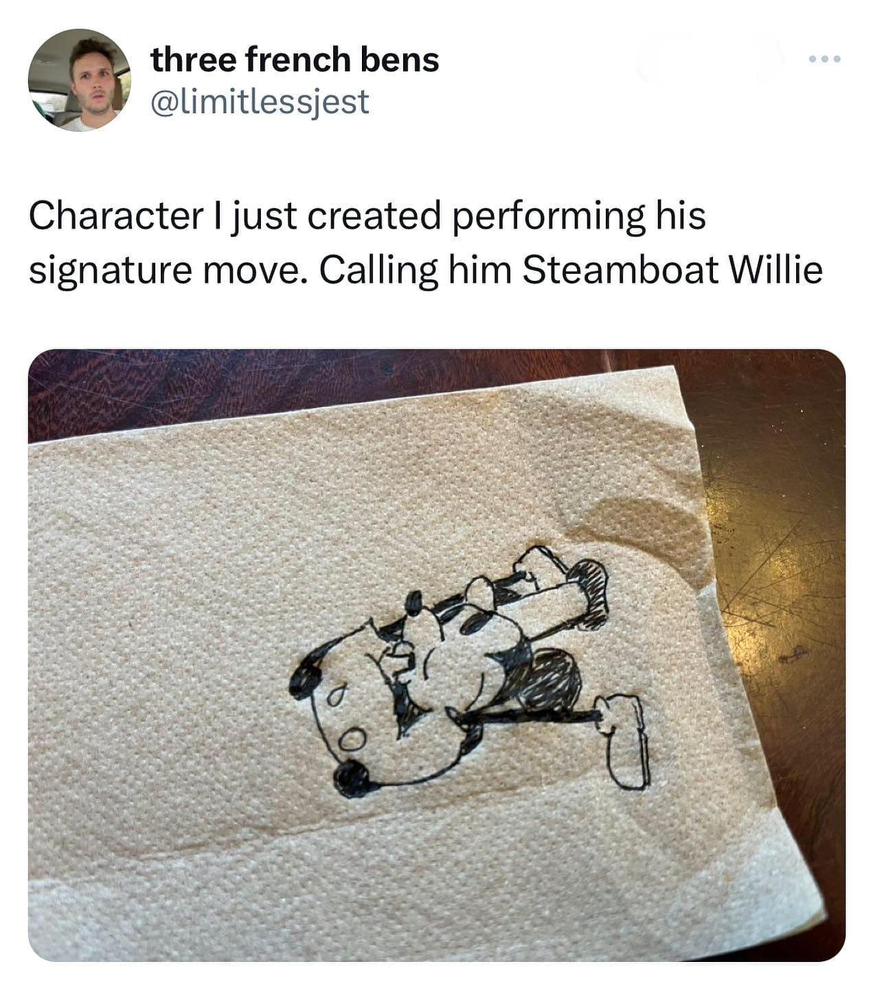 funny memes Character I just created performing his signature move. Calling him Steamboat Willie