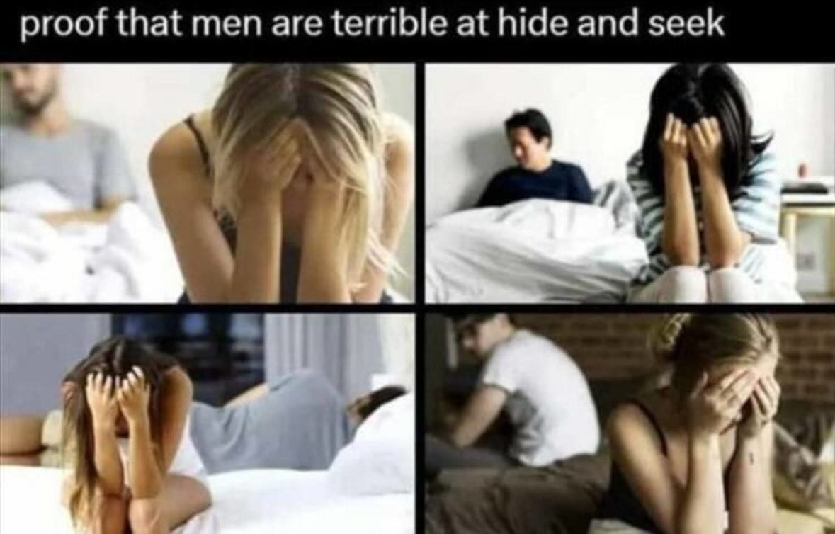 funny pics proof that men are terrible at hide and seek