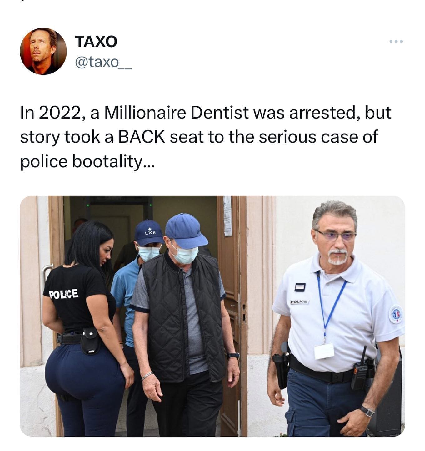 funny pics In 2022, a Millionaire Dentist was arrested, but story took a BACK seat to the serious case of police bootality...