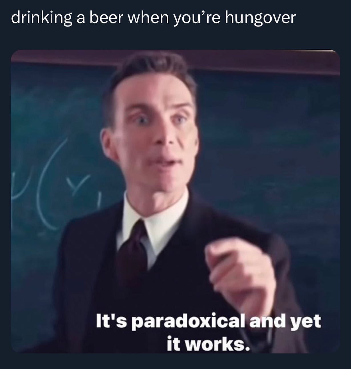 funny pics drinking a beer when you're hungover It's paradoxical and yet it works.