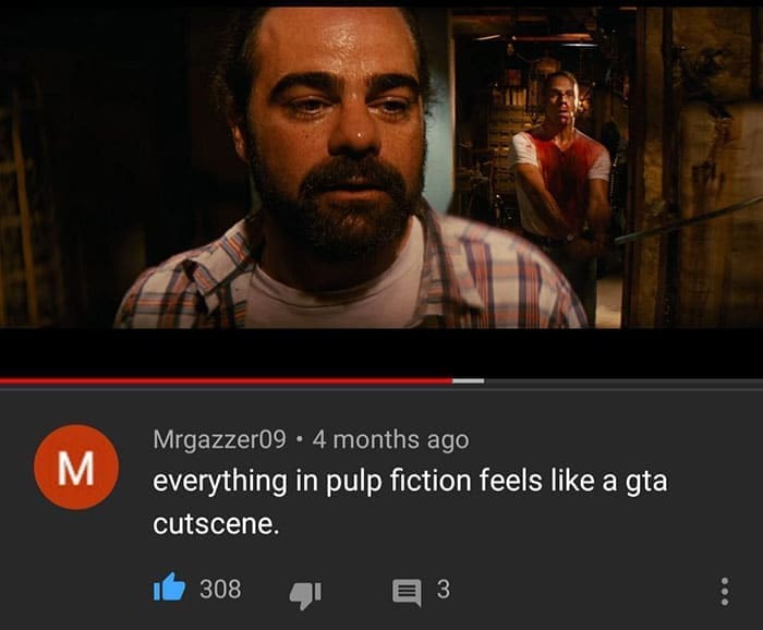 funny pics everything in pulp fiction feels like a gta cutscene.