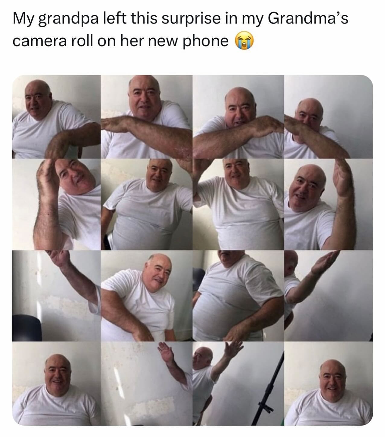 funny pics My grandpa left this surprise in my Grandma's camera roll on her new phone