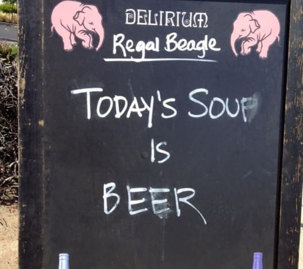 funny restaurant signs TODAY'S SOUF BEER