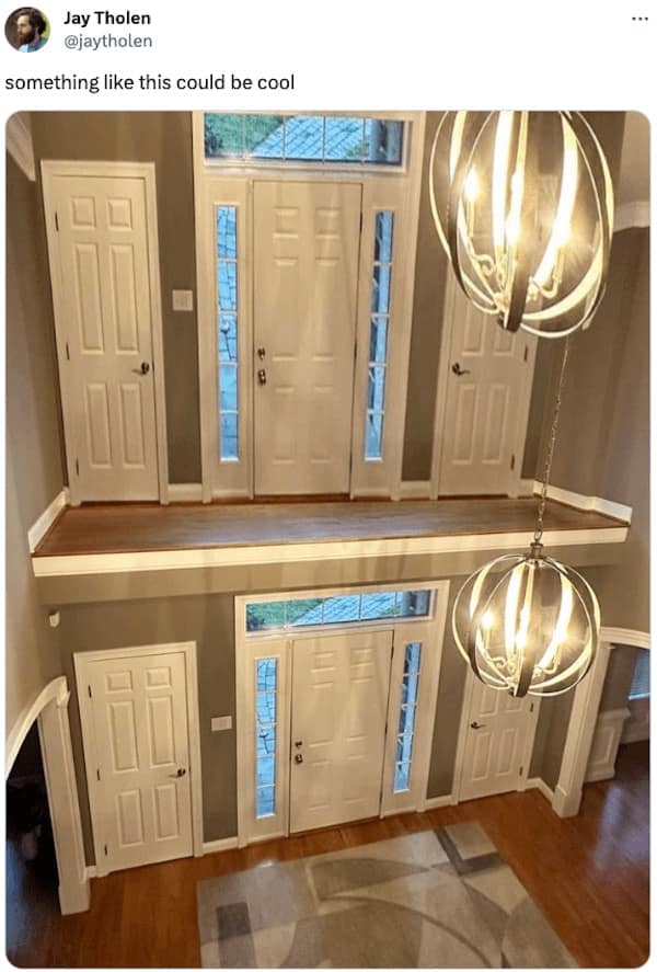 inaccessible foyer landing, twitter thread