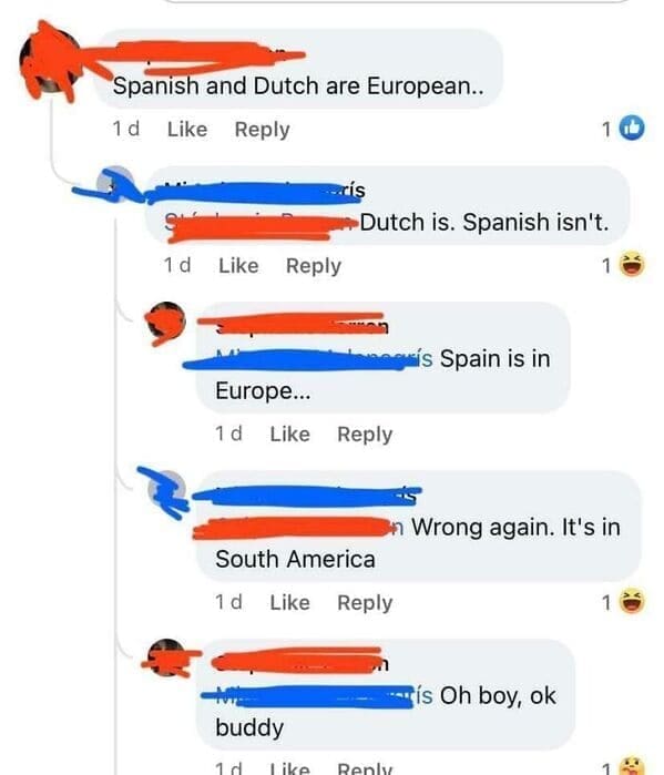 Spanish and Dutch are European.. -Dutch is. Spanish isn't.