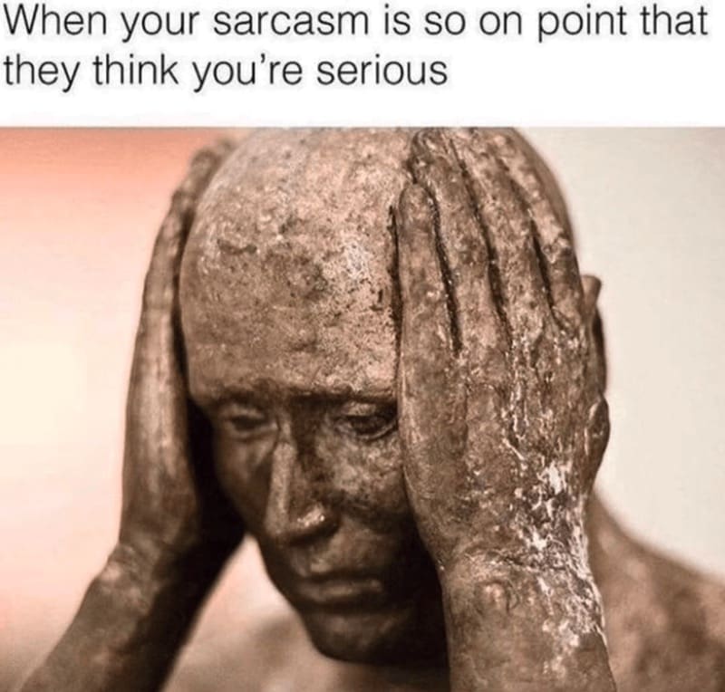 Introvert Dating Memes When your sarcasm is so on point that they think you're serious