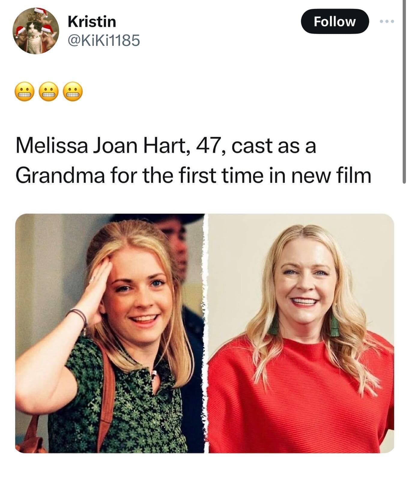 Millennial memes Melissa Joan Hart, 47, cast as a Grandma for the first time in new film