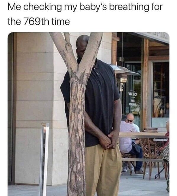 New parent memes Me checking my baby's breathing for the 769th time
