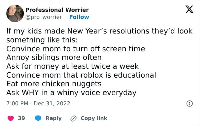 new years resolutions for kids
